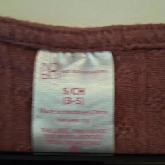 No Boundaries Women's Long Sleeve Ribbed Tie Front Top - Picture 2 of 4